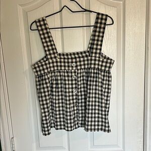 Forever 21 Monochrome Checkered Blouse